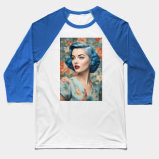 1950s Glam Woman Baseball T-Shirt